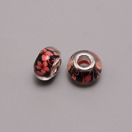 Acrylic European Beads TACR-TAC0006-01C-1