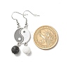 Alloy Enamel Yin Yang Matching Asymmetrical Earrings X-EJEW-JE04894-01-4