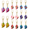 16Pcs 8 Colors Alloy Zipper Pull Tabs HJEW-DC00091-1