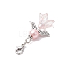 2Pcs 2 Colors Wedding Season Angel Glass Pearl & Acrylic Pendant Decorations HJEW-JM01920-1-5