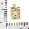 Brass Micro Pave Clear Cubic Zirconia Pendants KK-Q813-06A-G-3