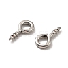 Non-Tarnish 304 Stainless Steel Screw Eye Pin Peg Bails X-STAS-E044-07P-01-4