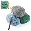 3 Skeins 3 Colors Polyester Yarn DIY-MB0002-06B-3