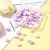 70Pcs Rubberized Style Acrylic Beads MACR-FS0001-71C-10