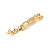 Bowknot Rack Plating Brass Clear Cubic Zirconia Watch Band Clasps ZIRC-H125-19G-3