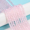 Baking Paint Transparent Glass Beads Strands DGLA-F029-J4mm-08-2
