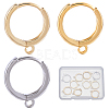 CREATCABIN 6 Pairs 3 Colors Rack Plating Brass Hoop Earring Findings KK-CN0002-45-1