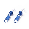 Alloy Zipper Buckle Dangle Stud Earrings with Iron Pins for Women EJEW-A090-01D-1
