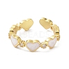 Heart Real 18K Gold Plated Cuff Rings for Girl Women Gift X-ZIRC-C021-05G-2