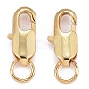 Rack Plating Brass Lobster Claw Clasps with Jump Rings KK-WH0063-02G-01-NR-2