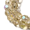 Electroplate Transparent Glass Beads Strands EGLA-A035-T10mm-L22-3