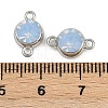 Brass Pave Cubic Zirconia Connector Charms KK-H078-06P-01-3
