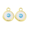 Rack Plating Brass Enamel Pendants KK-A205-07G-2