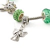 Heart & Butterfly & Angel Charm European Bracelet for Teen Girl Women Gift BJEW-JB06842-6