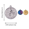 15Pcs 3 Colors 304 Stainless Steel Pendants STAS-SZ0002-83-2