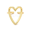 Rack Plating Brass Heart Open Cuff Rings RJEW-C050-02G-2