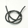 Non-Magnetic Synthetic Hematite Beads Strands G-E085-4x2mm-1-2