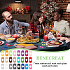 BENECREAT 24Pcs 24 Colors Felt Wine Glass Charms AJEW-BC0004-20-6