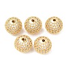 CZ Brass Micro Pave Cubic Zirconia Round Beads ZIRC-L017-05G-2