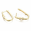 Brass Micro Pave Clear Cubic Zirconia Huggie Hoop Earring EJEW-T046-14G-NF-5