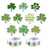 Clover PVC Stickers DIY-WH0780-10-1
