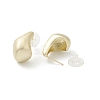 Alloy Chunky Twist Teardrop Stud Earrings with 925 Sterling Silver Pins for Women EJEW-G310-05G-2