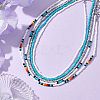 Glass Bead Necklaces for Women NJEW-JN04673-2