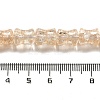 Transparent Crackle Glass Beads Strands GLAA-D025-01F-4
