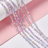 Electroplate Glass Beads Strands EGLA-S192-001A-B11-2