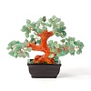 Natural Green Aventurine Chips Money Tree Bonsai Display Decorations DJEW-B007-08A-1