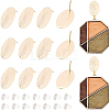 BENECREAT 16Pcs Brass Stud Earring Findings KK-BC0008-39-1