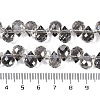 Electroplate Glass Beads Strands EGLA-D030-17W-3