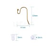 Brass Hook Ear Wire/Earring Hook and Plastic Ear Nuts KK-TA0007-08-9