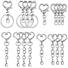 20Pcs 4 Styles Zinc Alloy Keychain Clasps FIND-SP0004-22-1