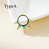 316 Surgical Stainless Steel Spike Hoop Nose Rings WG34C30-34-1