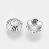 6-Petal Tibetan Style Alloy Flower Bead Caps TIBE-S220-P-RS-1
