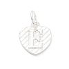 925 Sterling Silver Heart with Capital Letter Charms STER-S009-13E-S-1
