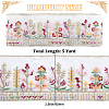 5 Yards Polyester Embroidery Flower Ribbon OCOR-CY0001-17B-2