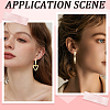 40Pcs 2 Styles Brass Stud Earrings Findings EJEW-BBC0002-30-5