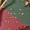 Christmas Theme Alloy Enamel Asymmetrical Earrings EJEW-JE05231-2
