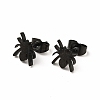 Halloween Spider 304 Stainless Steel Stud Earrings for Women EJEW-B019-01EB-1