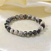 Natural Netstone Bead Stretch Bracelets BJEW-K212-B-021-5