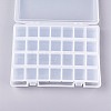28 Grids Polypropylene(PP) Craft Organizer Case Storage Box X-CON-K004-09-3