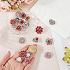 24Pcs 2 Colors Alloy Rhinestone Snap Buttons BUTT-AR0001-33-3