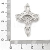 Brass Micro Pave Clear Cubic Zirconia Pendants KK-L228-03P-03-3