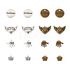 80Pcs 8 Style Tibetan Style Alloy Pendants PALLOY-TA0002-40-2