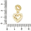 Brass Enamel European Dangle Charms KK-B159-01G-01-3