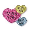 Valentine's Day Printed Opaque Acrylic Pendants FIND-D283-11C-1