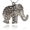 Tibetan Style Alloy Rhinestone Big Pendants ALRI-L048-01AS-2