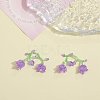 Beaded Flower Charms PW-WG70583-06-1